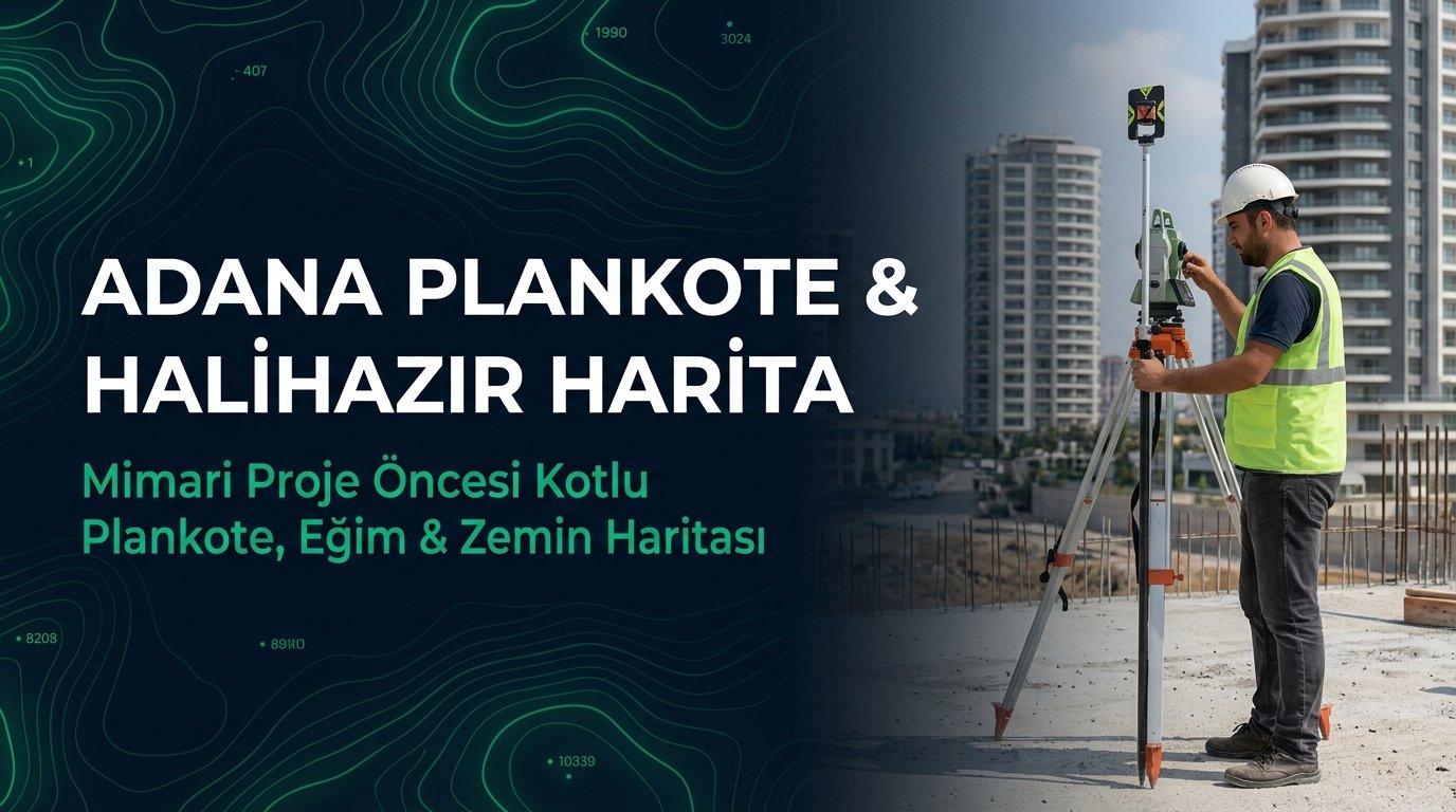 Adana Plankote & Hâlihazır Harita Çizimi Rehberi: Mimari Ruhsat Kotlandırma ve Kübaj