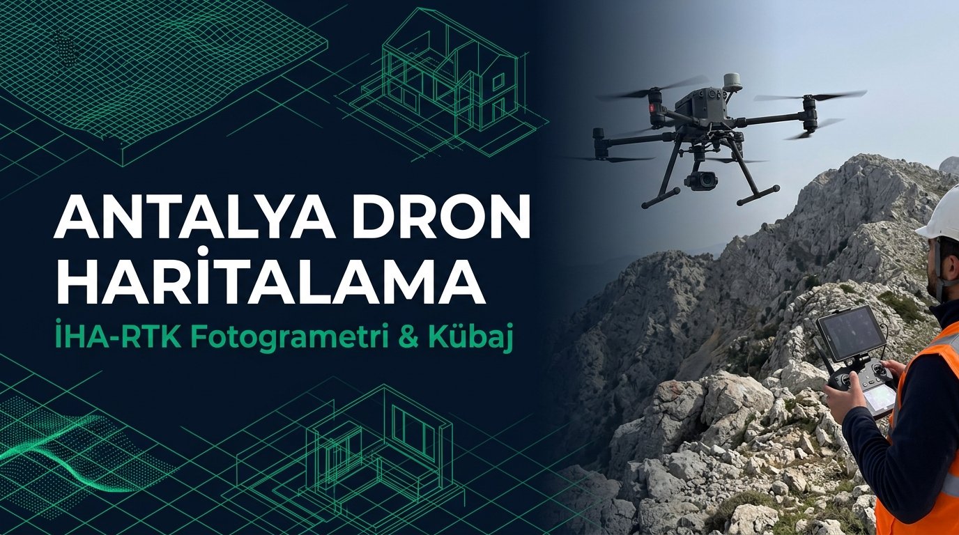 Antalya Dron ile Harita Ölçümü & İHA-RTK Fotogrametri: Ortofoto ve Kübaj Hesabı