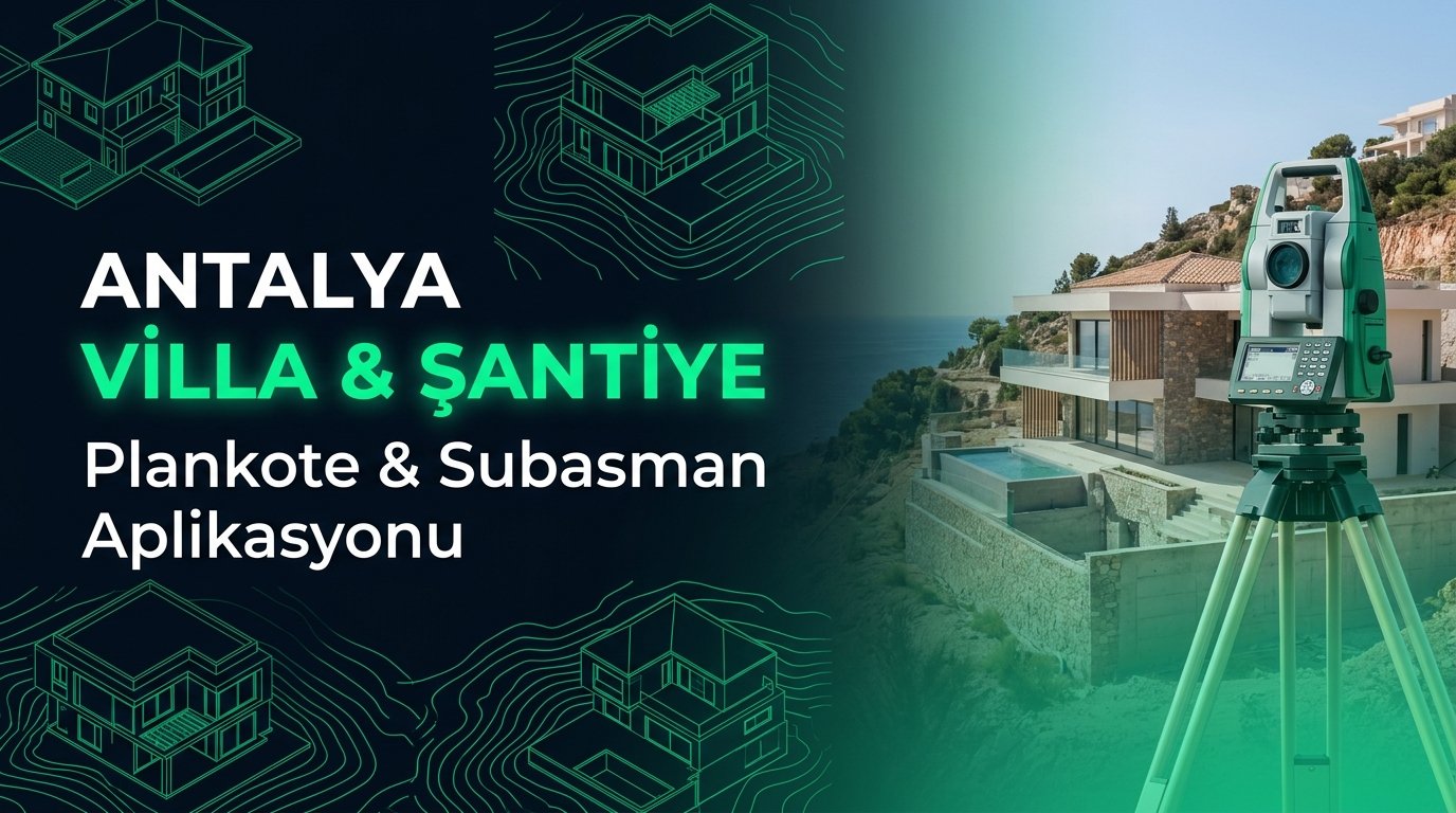 Antalya İnşaat ve Villa Harita Mühendisliği: Plankote, Subasman Kotu & Şantiye Ölçümü