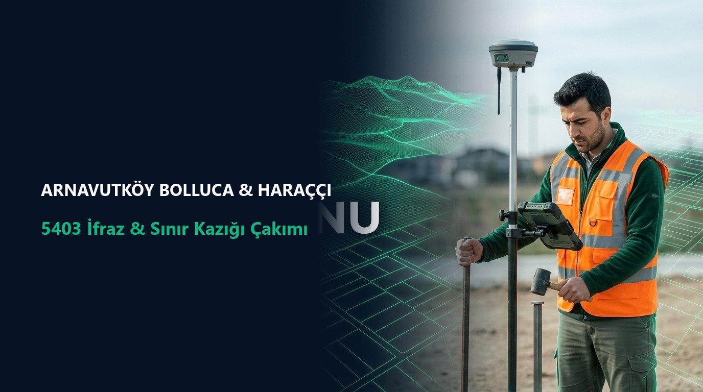 Arnavutköy Bolluca ve Haraççı Kırsal Villa ve Tarım Parsellerinde 5403 Sayılı Kanun İfrazı, Plankote ve Sınır Kazığı Çakımı