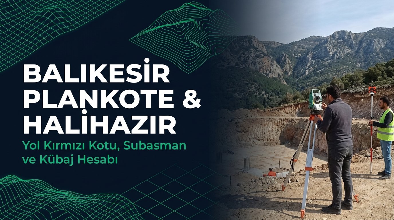 Balıkesir Plankote & Hâlihazır Harita Çizimi Rehberi: Kazdağları Eğimli Villa & Zemin Modeli