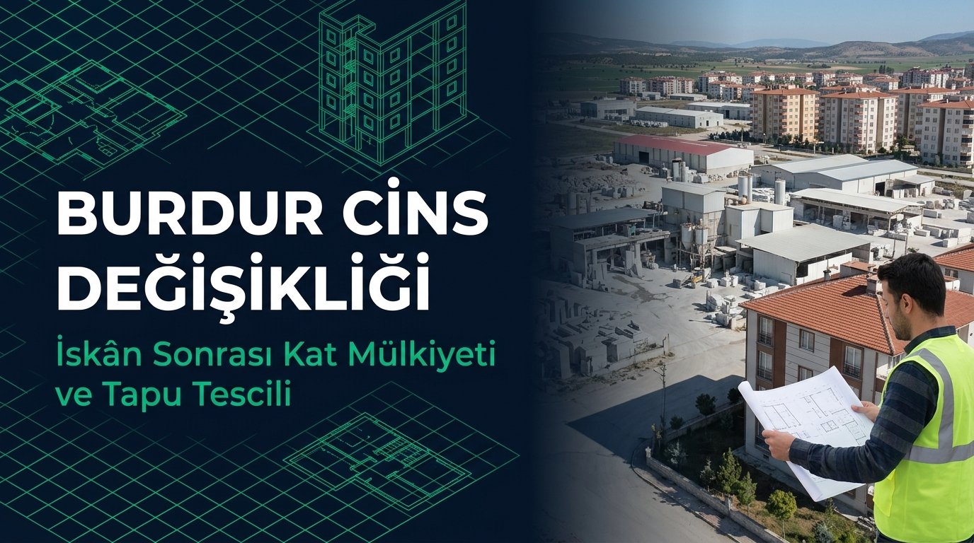 Burdur Cins Değişikliği & Kat Mülkiyeti Rehberi: Mermer Fabrikası, Besi Tesisi İskanı