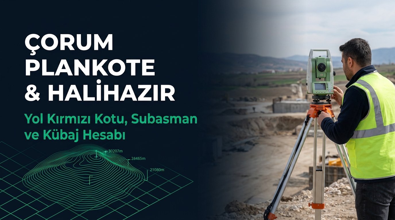 Çorum Plankote & Hâlihazır Harita Çizimi Rehberi: Hattuşa & OSB Sahaları 3D Zemin Modeli