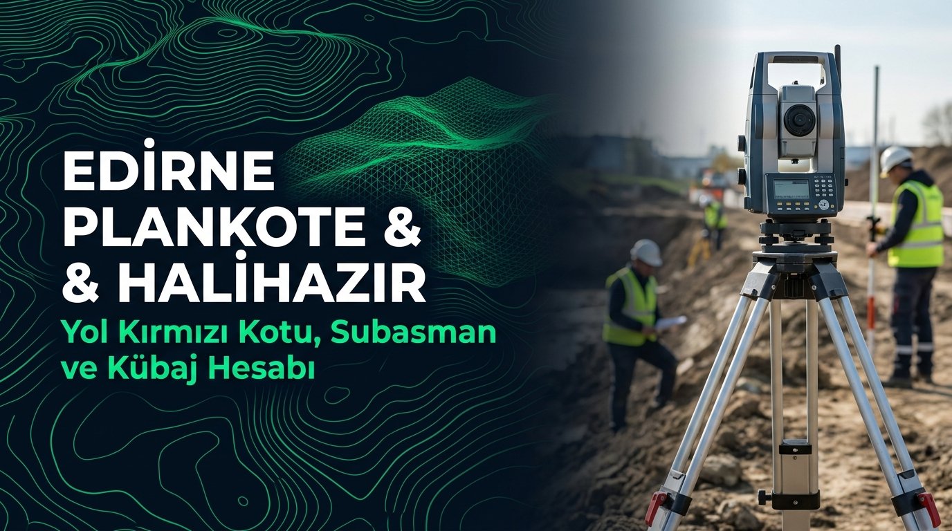 Edirne Plankote & Hâlihazır Harita Çizimi Rehberi: Meriç & Selimiye Çevresi 3D Zemin Modeli