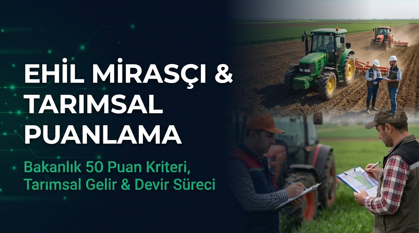 Ehil Mirasçı Kime Denir? 5403 Sayılı Kanun Tarım Arazisi Puanlama Sistemi ve Miras Devri
