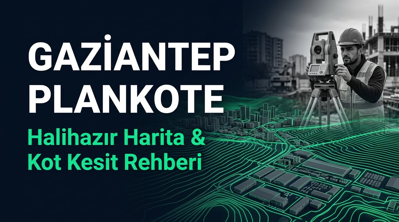 Gaziantep Plankote & Hâlihazır Harita Çizimi Rehberi: Kuzeyşehir & OSB 3D Zemin Modeli