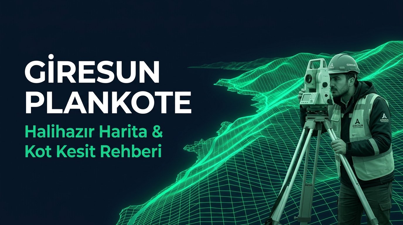 Giresun Plankote & Hâlihazır Harita Çizimi Rehberi: Dik Karadeniz Yamaçları 3D Zemin Modeli