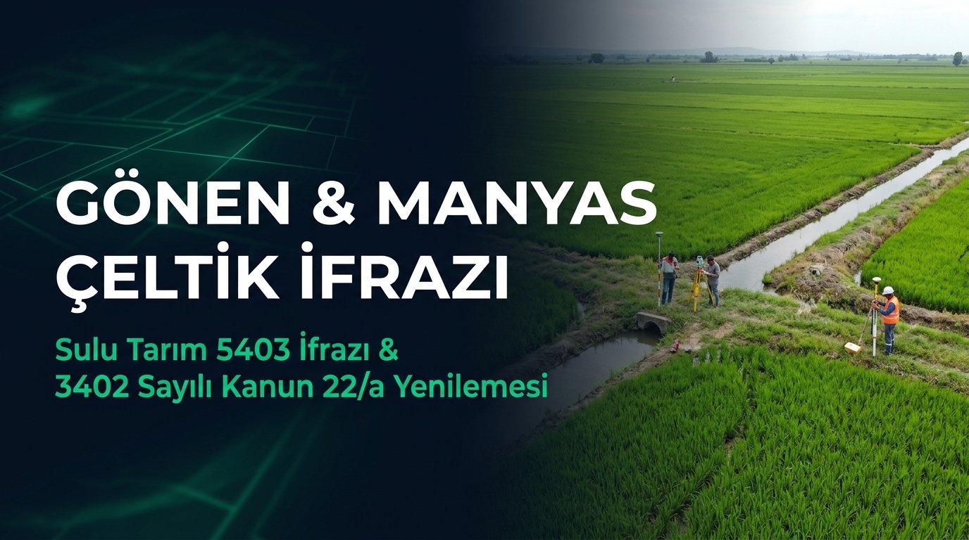 Gönen ve Manyas Çeltik Ovalarında Sulu Tarım İfrazı ve Kadastro 22-a Yenilemesi
