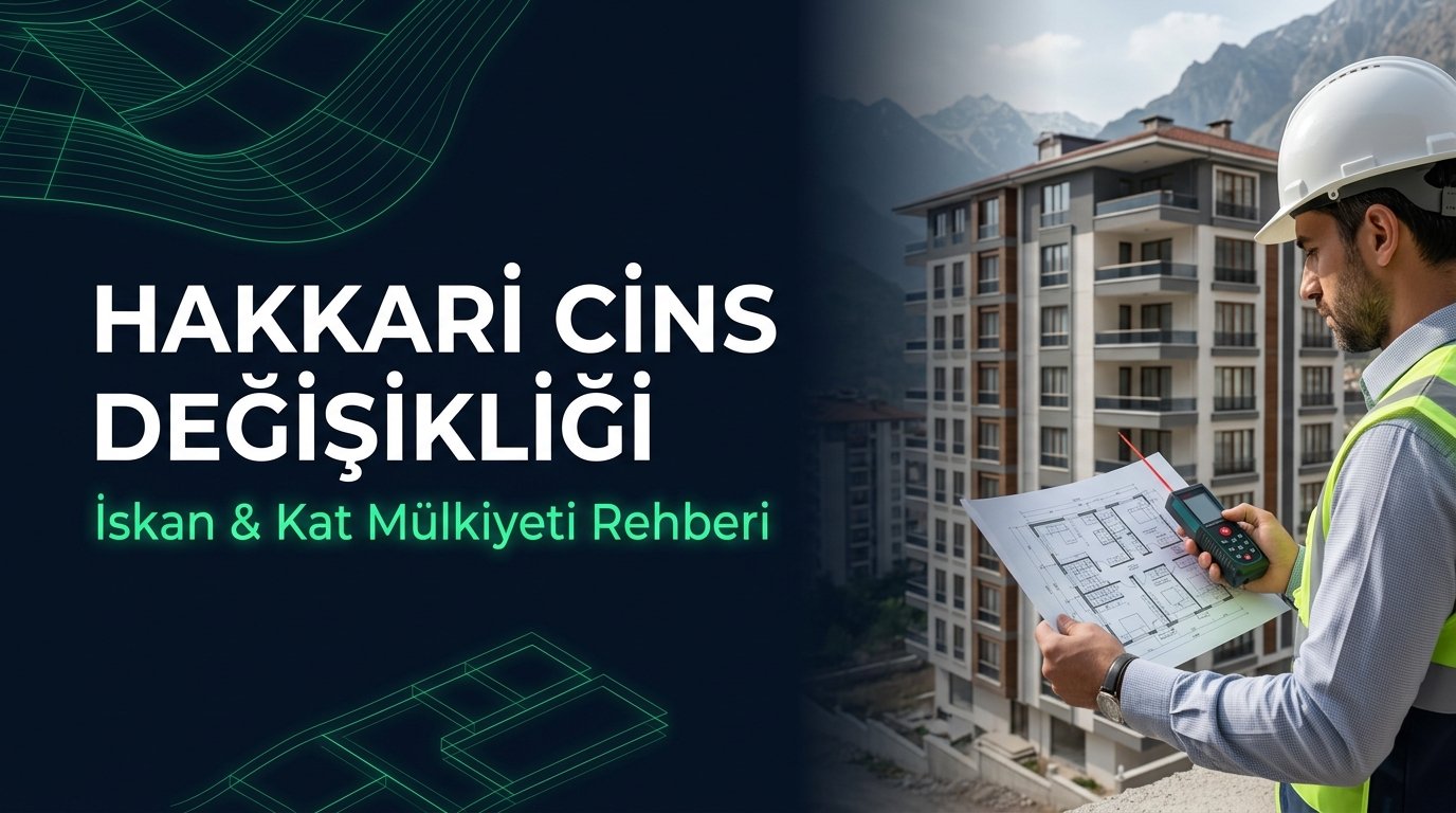 Hakkari Cins Değişikliği & Kat Mülkiyetine Geçiş Rehberi: İskan, LİHKAB & Tapu Tescil