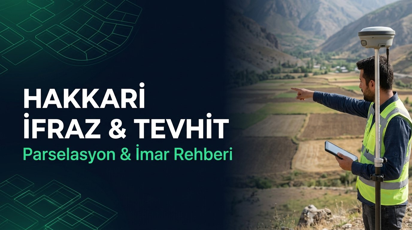 Hakkari İfraz, Tevhit & 18. Madde İmar Parselasyonu Rehberi: 5403 SK & DOP Hesabı
