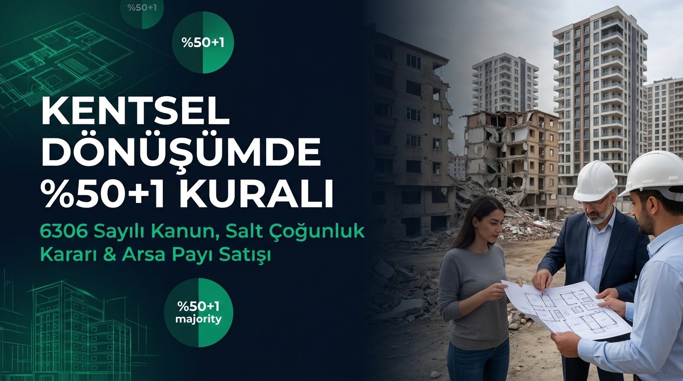 Kentsel Dönüşümde %50+1 Salt Çoğunluk Kuralı: 6306 Sayılı Kanun ve Azınlık Arsa Payı Satışı