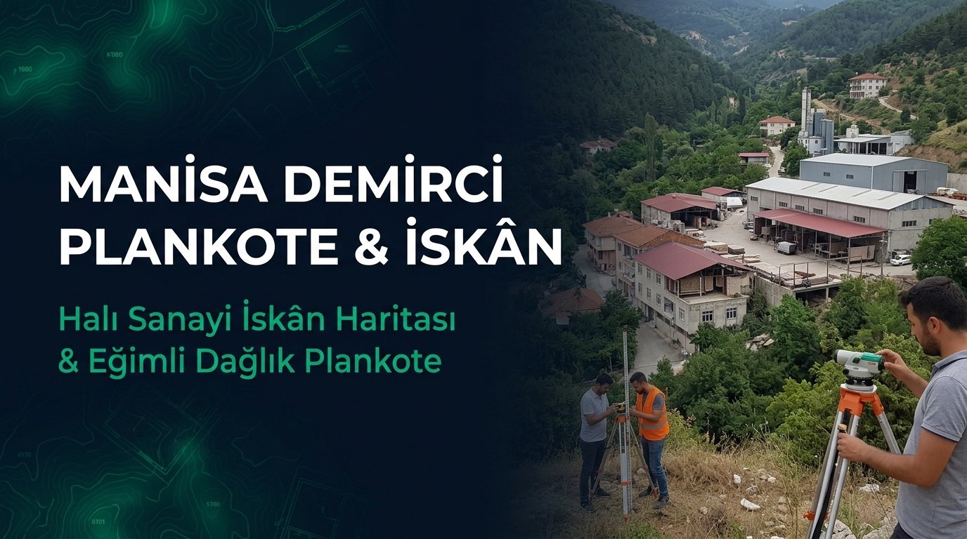 Manisa Demirci Harita Kadastro Rehberi: Halı Sanayi Tesisleri İskan Haritası ve Dağlık Plankote
