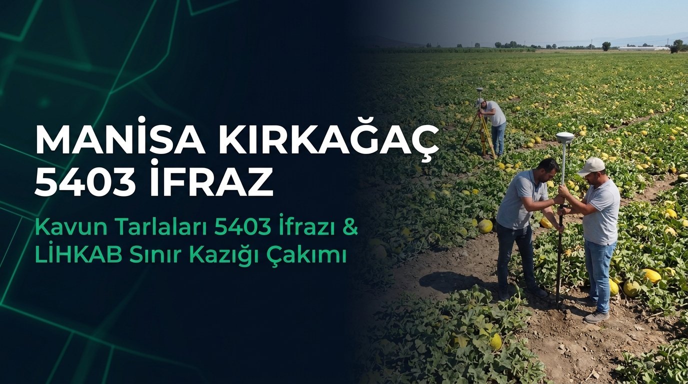 Manisa Kırkağaç Harita Kadastro Rehberi: Kavun Tarlaları 5403 Sayılı Kanun İfrazı ve LİHKAB Sınır Kazığı