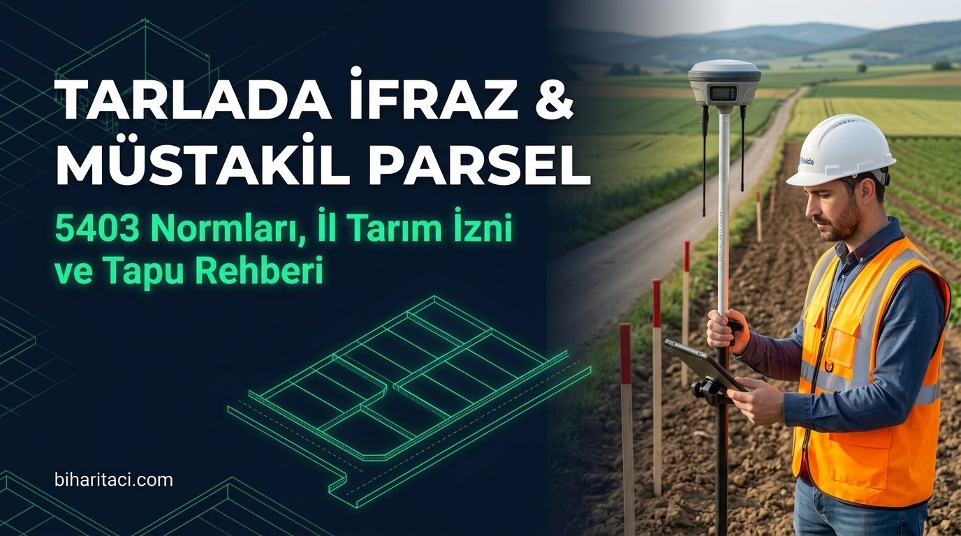 Tarlayı İfraz Ettirip Müstakil Parsel Yapmanın Yolu: 5403 Normları, İl Tarım İzni ve Tapu Masrafı